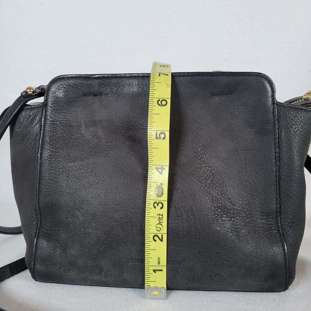 Rebecca Minkoff Womens Micro Avery Shoulder Bag Black Pebble Leather Biker Punk - Picture 11 of 13